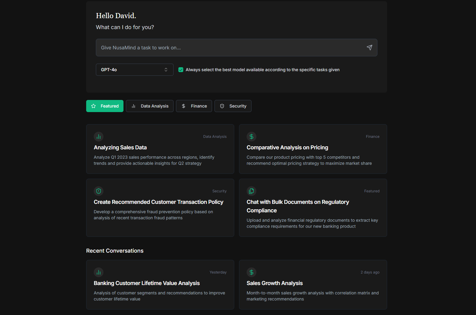 NusaMind User Console